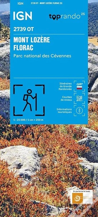 mont lozere florac 1/25 000 cevennes