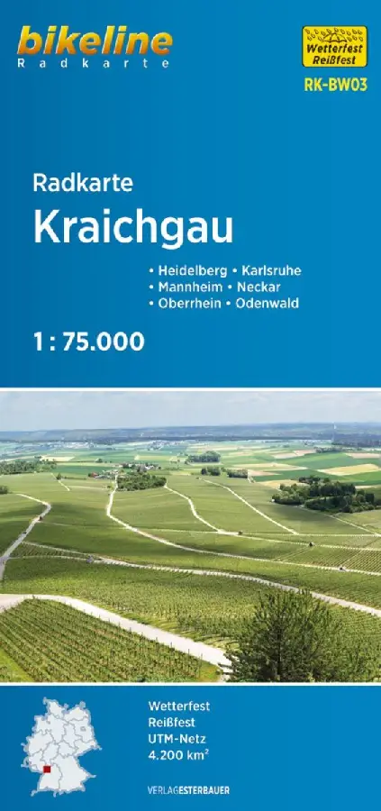Kraichgau fietskaartKraichgau carte cyclisteKraichgau cycle map