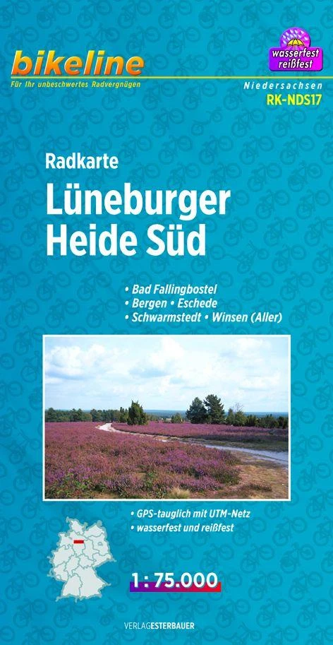 Lüneburger - Heide Zuid fietskaartLüneburger - Heide Sud carte cyclisteLüneburger - Heide South cycle map