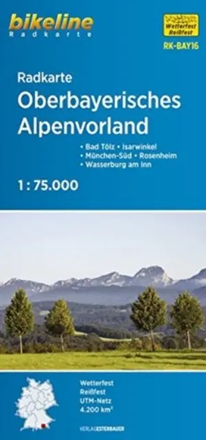 Oberbayerisches Alpenvorland fietskaartOberbayerisches Alpenvorland carte cyclisteOberbayerisches Alpenvorland cycle map