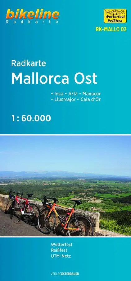 Mallorca Oost fietskaartMallorca Est carte cyclisteMallorca East cycle map