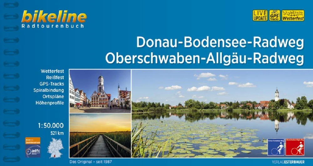 donau bodensee radweg allgau 1/50 000