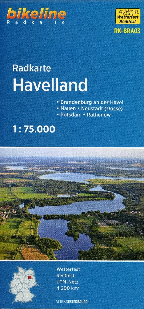 Havelland fietskaart Brandenburg / PotsdamHavelland carte cycliste Brandenburg / PotsdamHavelland cycle map Brandenburg / Potsdam