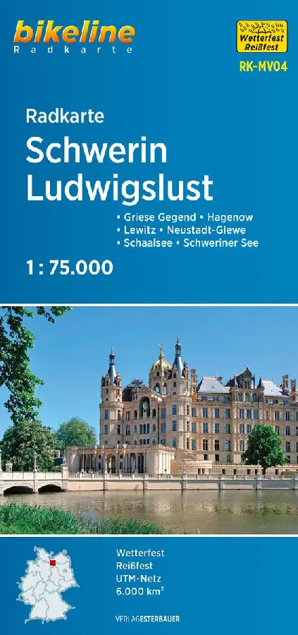 Schwerin - Ludwigslust fietskaartSchwerin - Ludwigslust carte cyclisteSchwerin - Ludwigslust cycle map