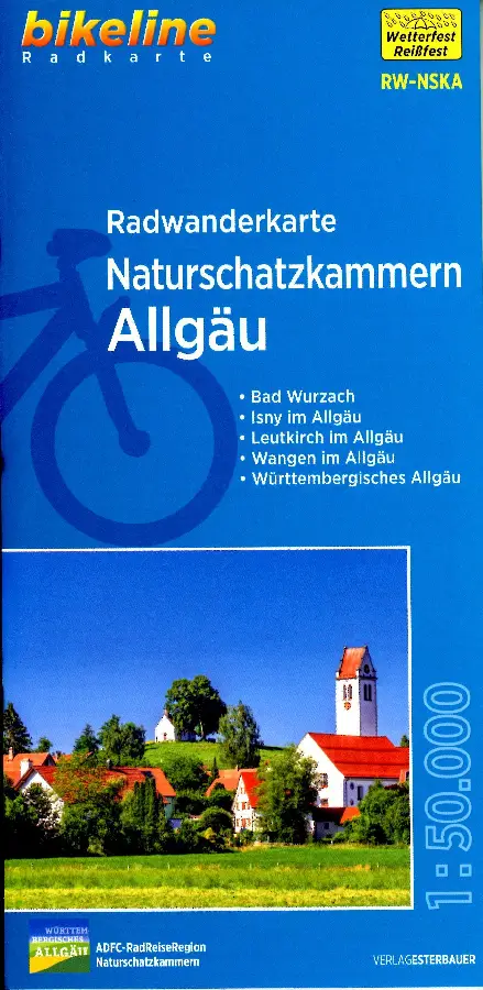 Naturschatzkammern Allgäu  fietstourkaartNaturschatzkammern Allgäu cyclo-tour carteNaturschatzkammern Allgäu cycling tour map