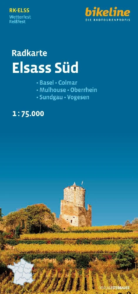 Elzas Zuid fietskaart 1/75 000