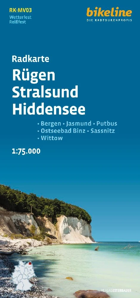 Rügen / Stralsund / Hiddensee fietskaartRügen / Stralsund / Hiddensee carte cyclisteRügen / Stralsund / Hiddensee cycle map