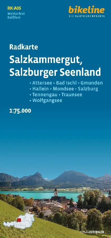 salzkammergut fietskaart 1/75 000