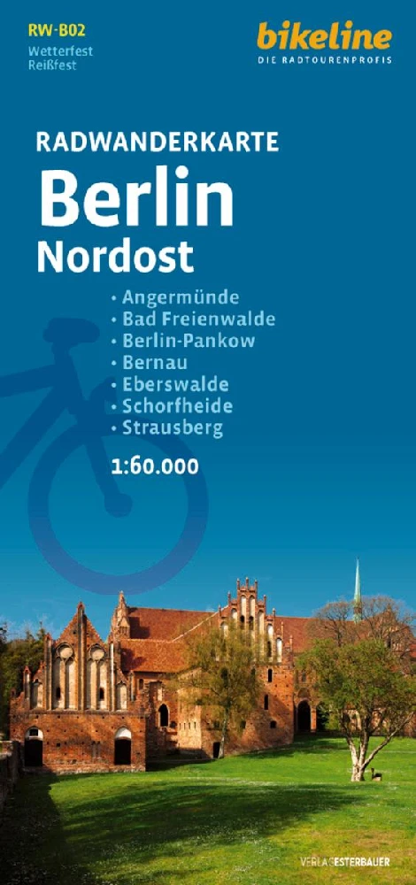 Berlijn Noordoost fietstourkaartBerlin Nord-Est cyclo-tour carteBerlin Northeast cycling tour map