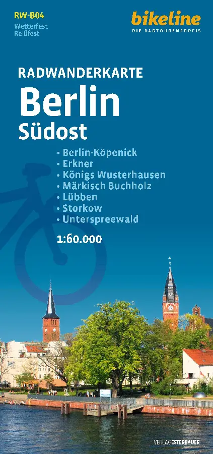 Berlijn Zuidoost fietstourkaartBerlin Sud-est cyclo-tour carteBerlin Southeast cycling tour map